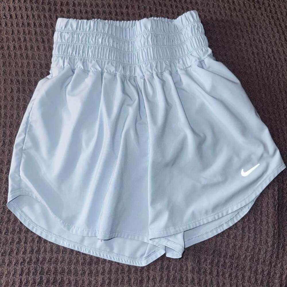 Nike Dri-FIT High-Waisted Running Shorts Light Blue Size Small